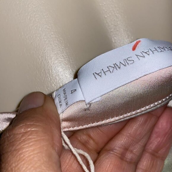 JONATHAN SIMKHAI Hansel halter neck ruched print satin dress - Picture 7 of 13